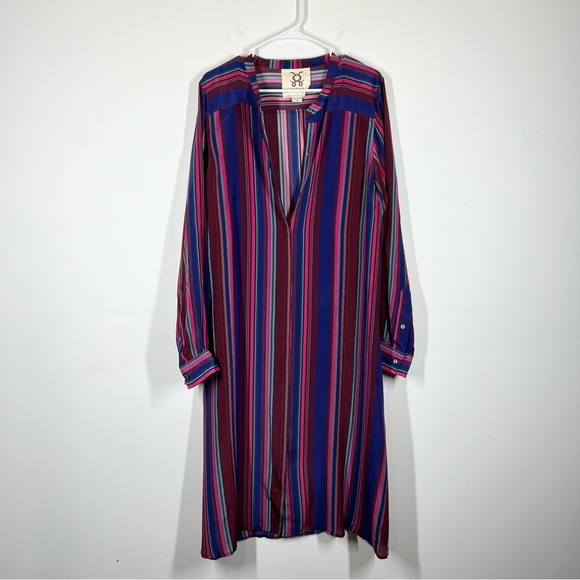 Figue 100% Silk Elena Striped Dress Size XL - Picture 2 of 12